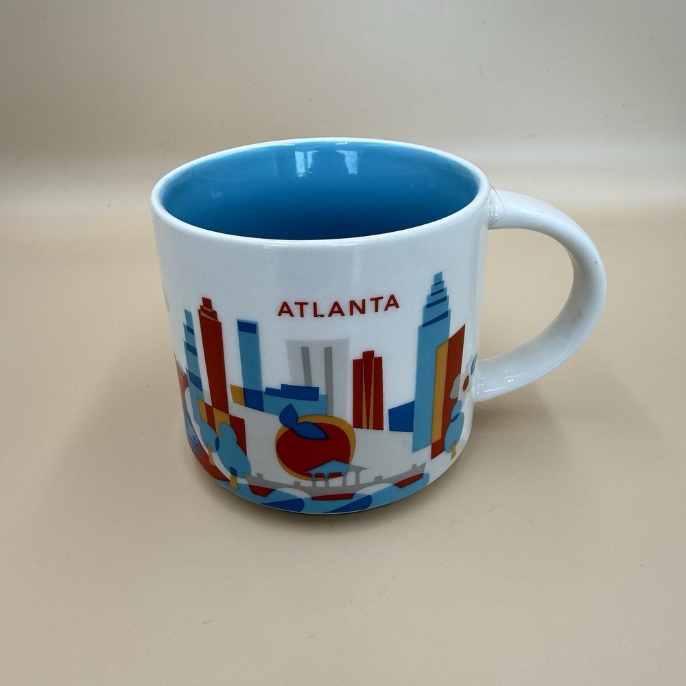 Starbucks Atlanta You Are Here Collection Mug 14 FL OZ 2014 Coffee Cup White